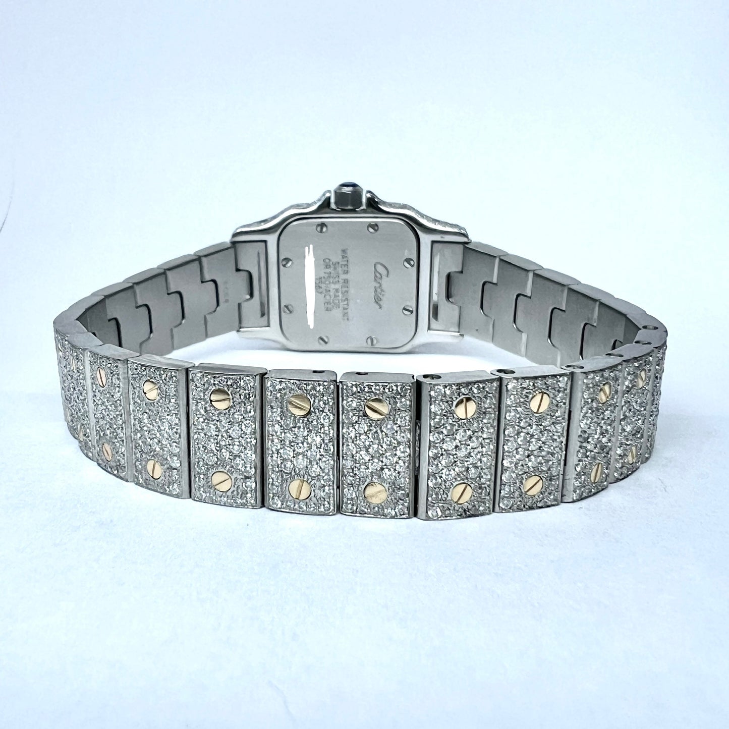 CARTIER SANTOS GALBEE 24mm 2 Tone 7.5TCW Diamond Watch NEW Model