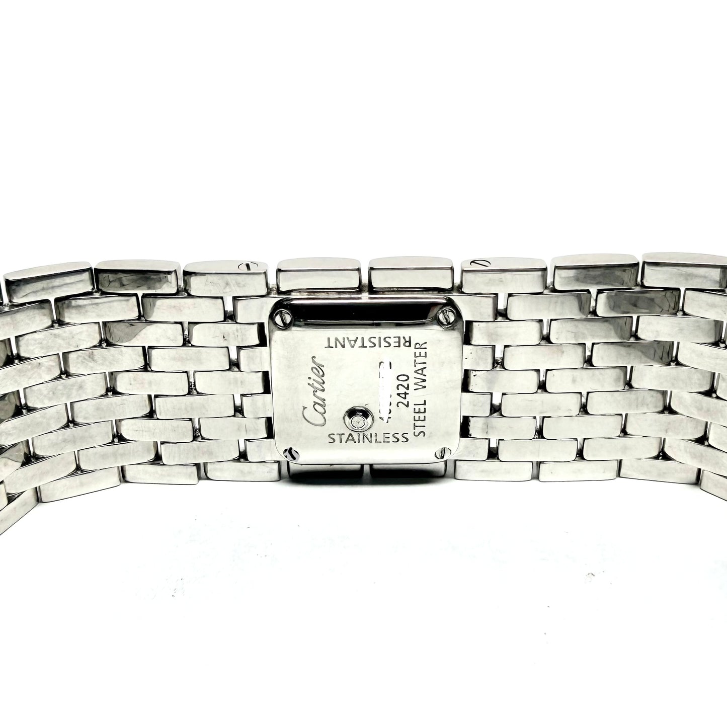CARTIER Panthere RUBAN Quartz 21mm Steel Blue MOP Dial  Watch