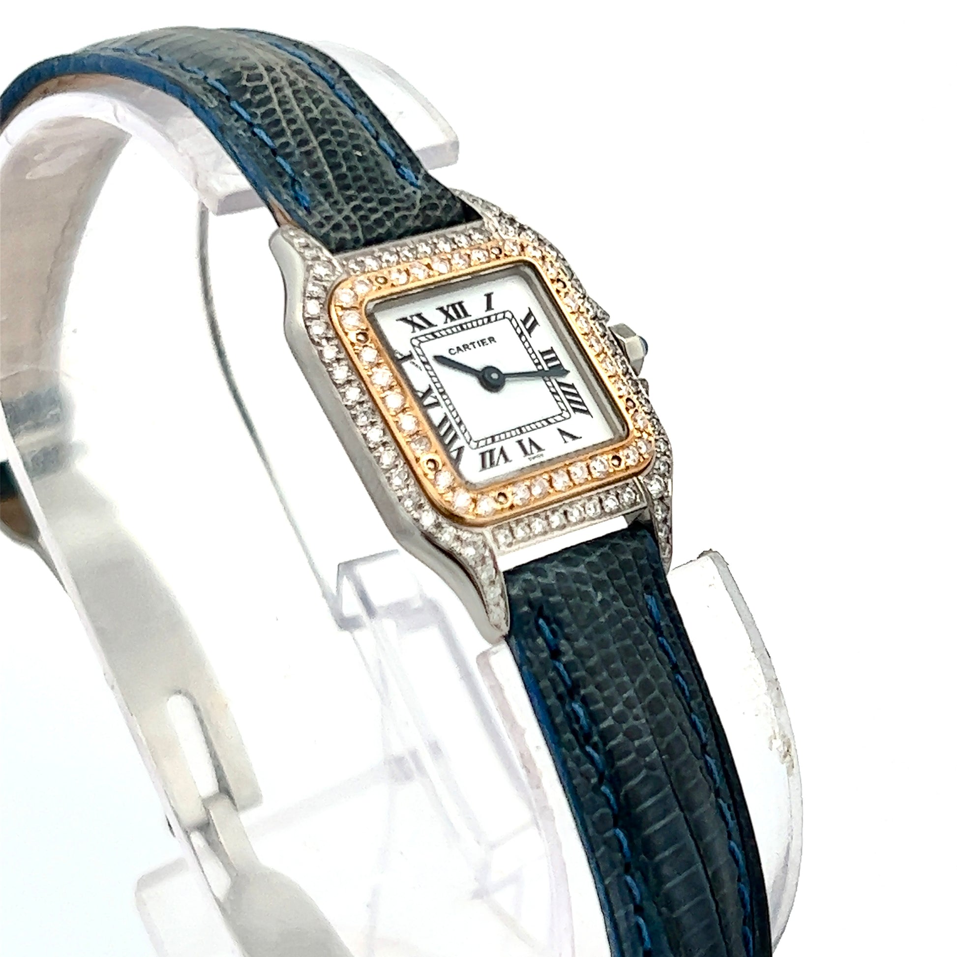 CARTIER PANTHERE 23mm Quartz 2 Tone 0.87TCW DIAMOND Watch