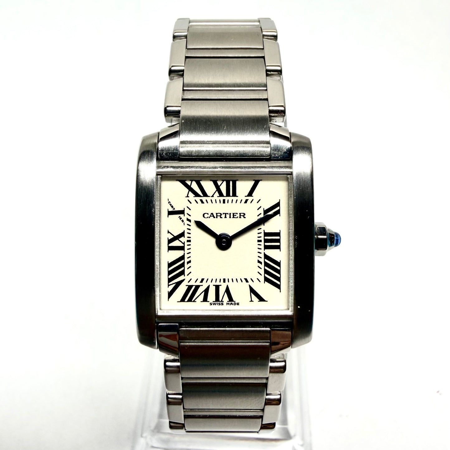 CARTIER TANK FRANCAISE Quartz 20mm Steel Watch Cream Dial