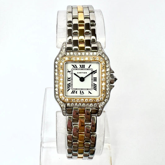 CARTIER PANTHERE Quartz 23mm 1 Row Gold 0.95TCW DIAMOND Watch