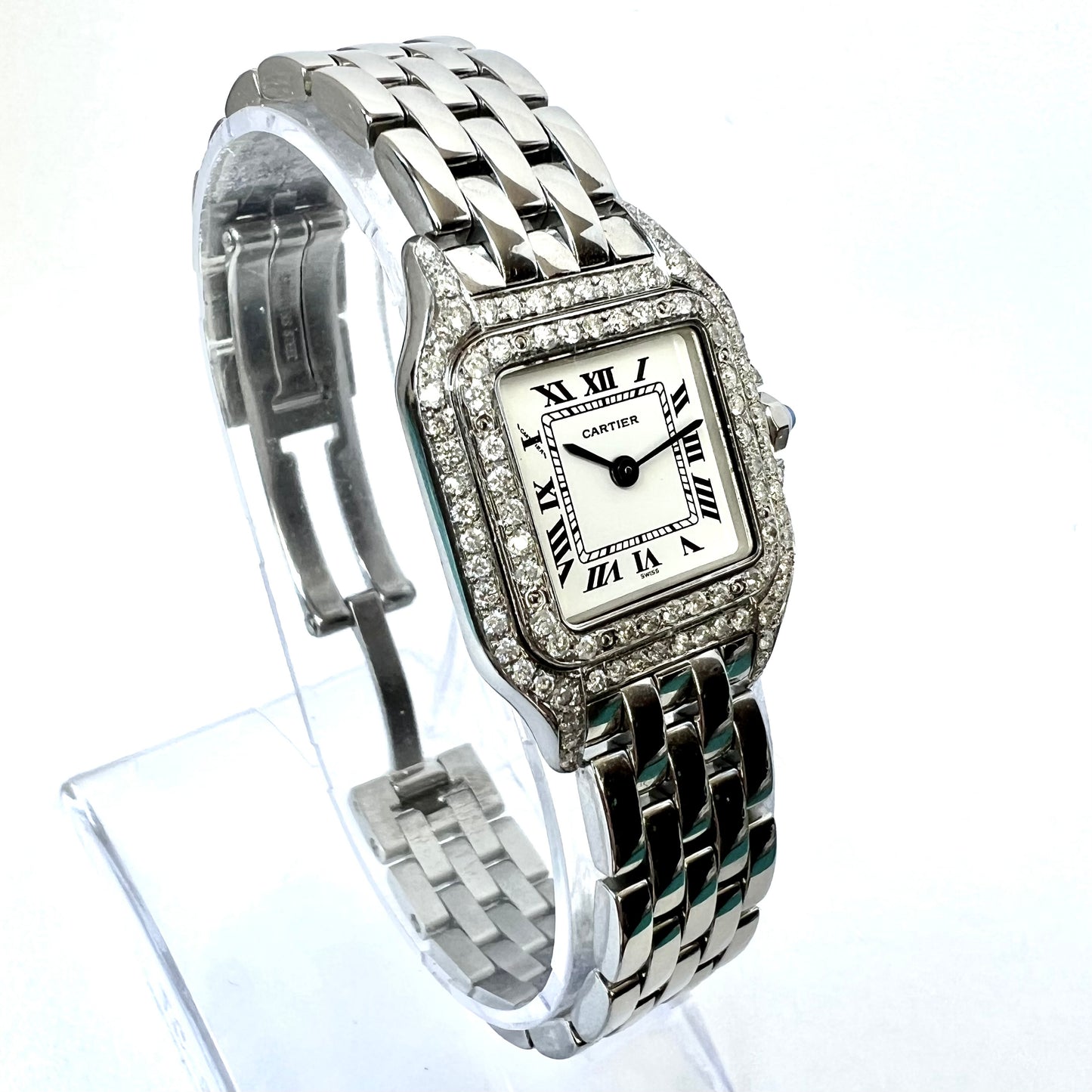 CARTIER PANTHERE Quartz 23mm Quartz Steel 0.87TCW DIAMOND Watch