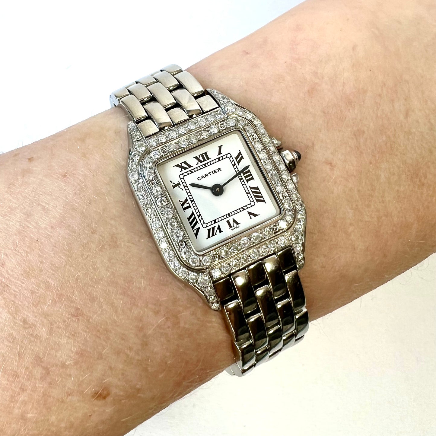 CARTIER PANTHERE Quartz 23mm Quartz Steel 0.87TCW DIAMOND Watch