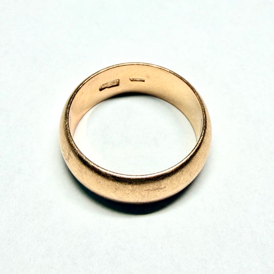 Vintage from 70’s Wedding RING 14K Rose Gold stamped 583 Size 6.5 Size