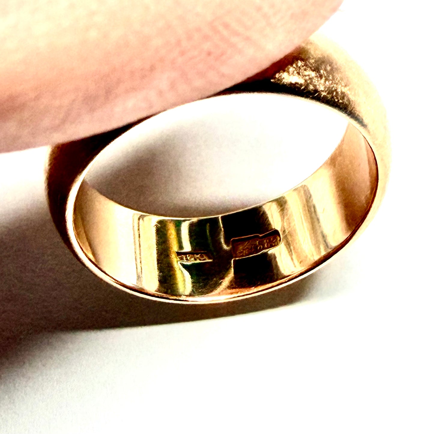 Vintage from 70’s Wedding RING 14K Rose Gold stamped 583 Size 6.5 Size