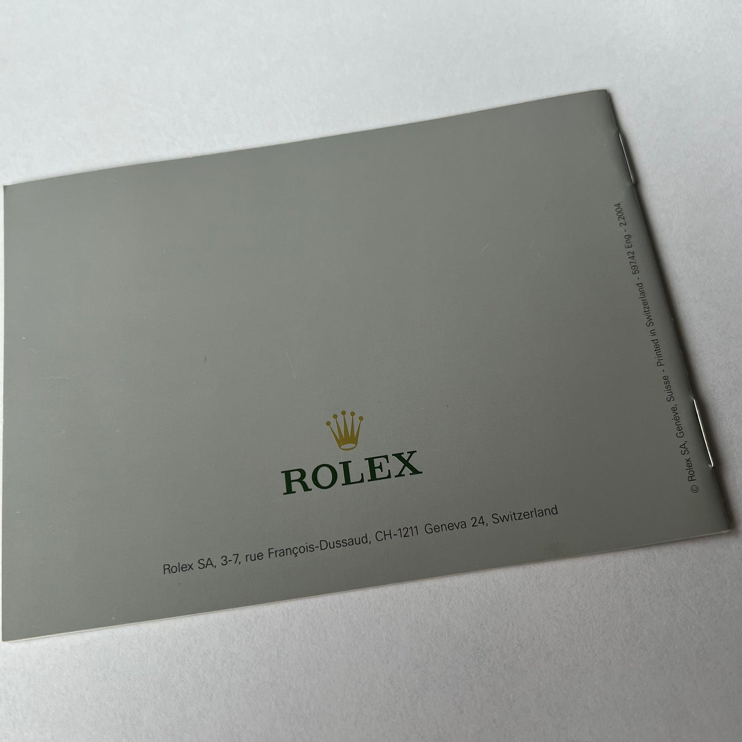 ROLEX Explorer Booklet English 2004