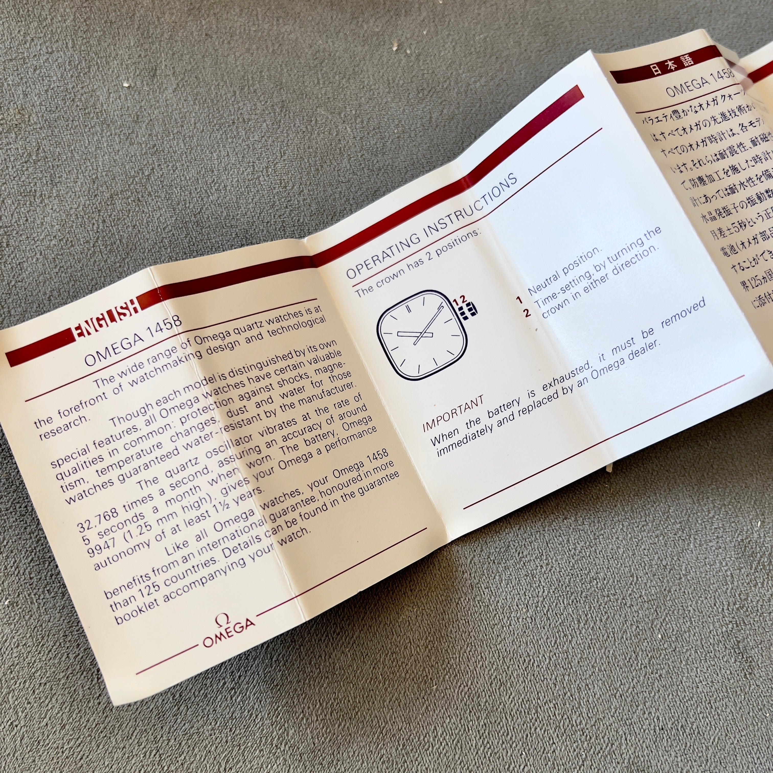 OMEGA Red Box + Outer Box + Booklet 4 x 3.25 x 2.5 inches | NATILUXIA
