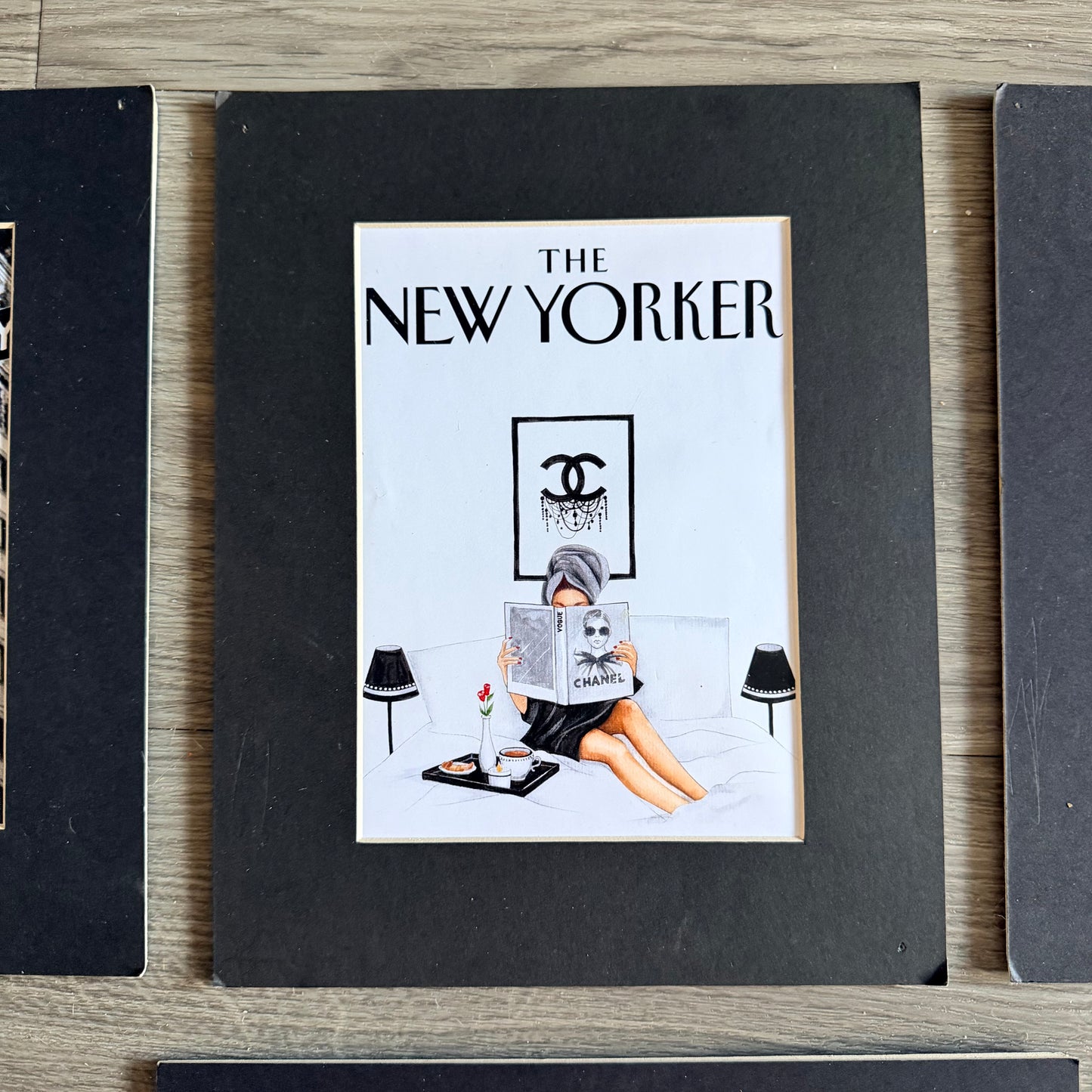 Set of 4 framed NYC wall art in black Pictures