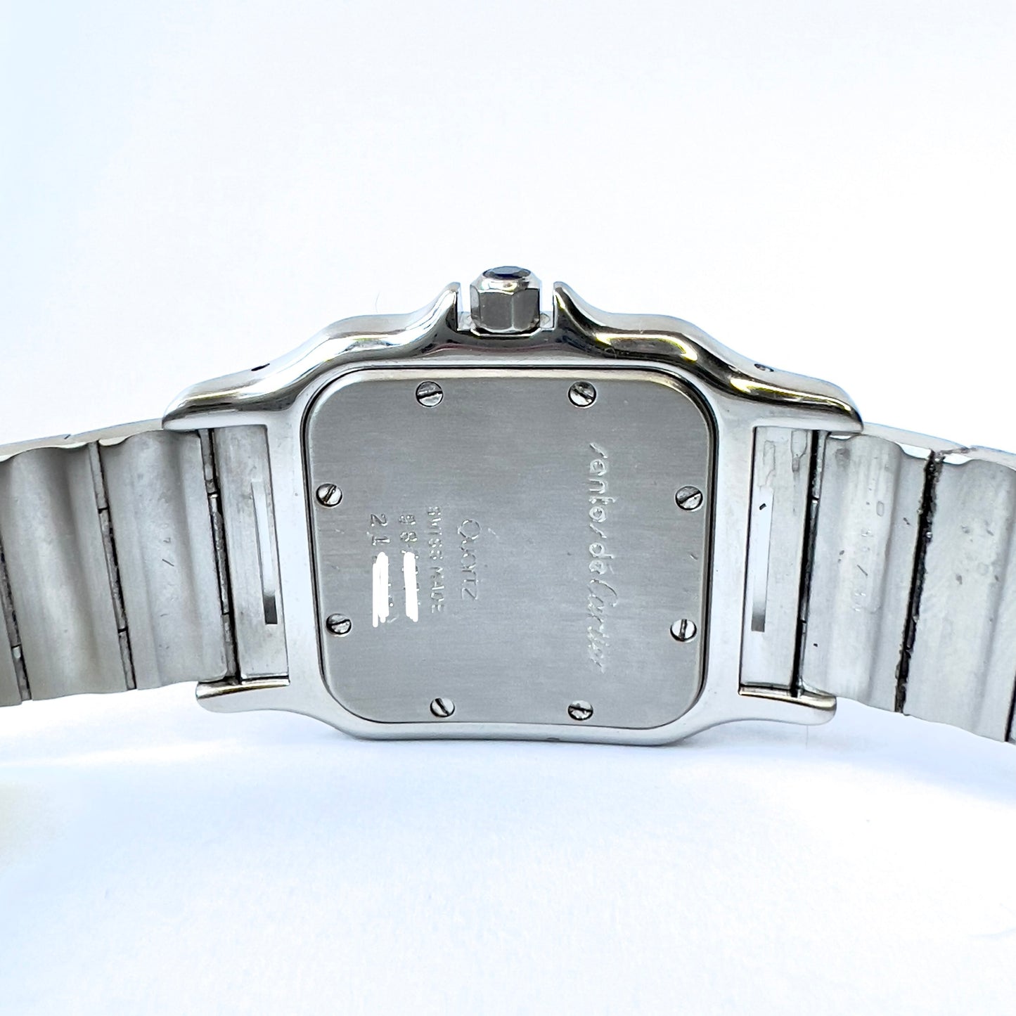 CARTIER SANTOS GALBEE 29mm Quartz Steel 0.85TCW Diamond Watch