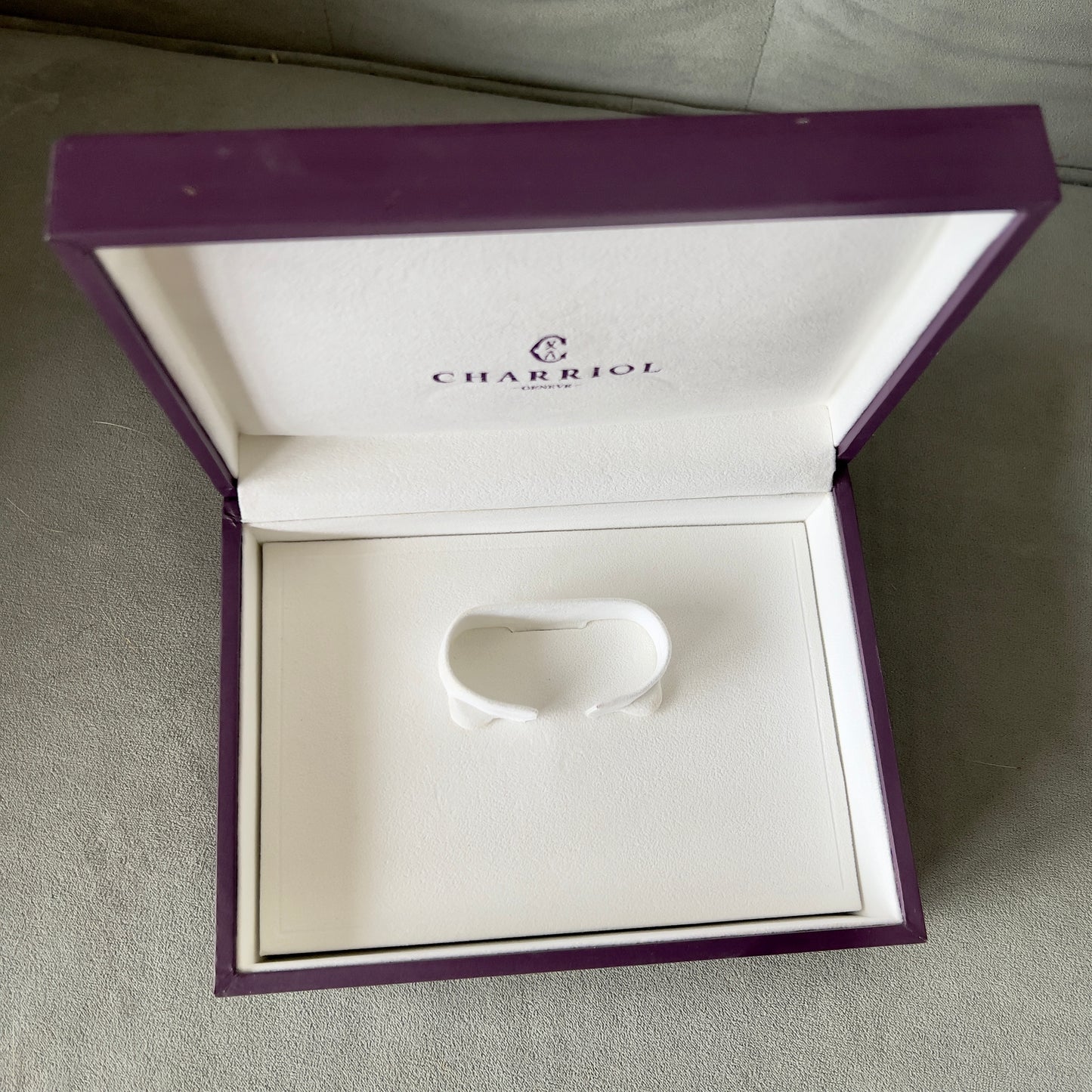 CHARRIOL Purple Color Box 7.5x5.60x3 inches