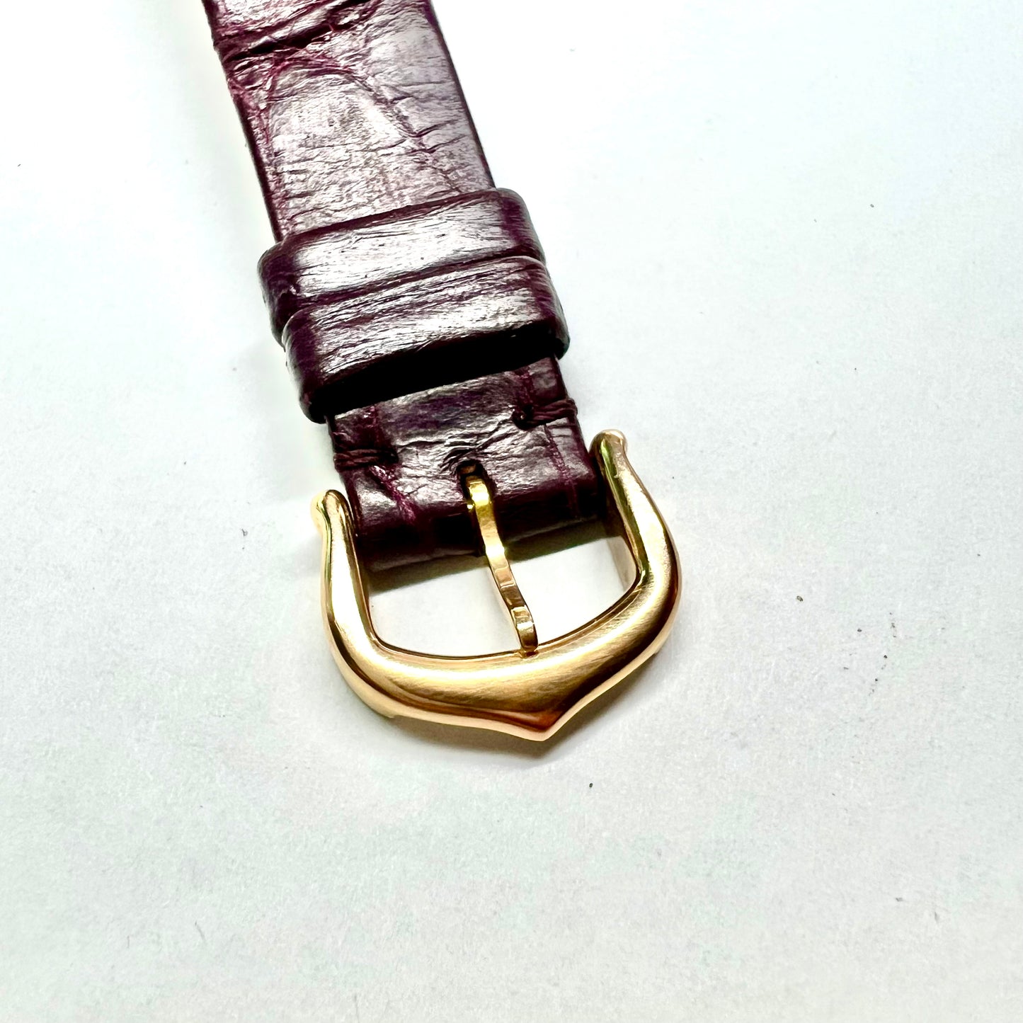 CARTIER LA DONA Quartz 22mm 18K Rose Gold Watch Burgundy Band