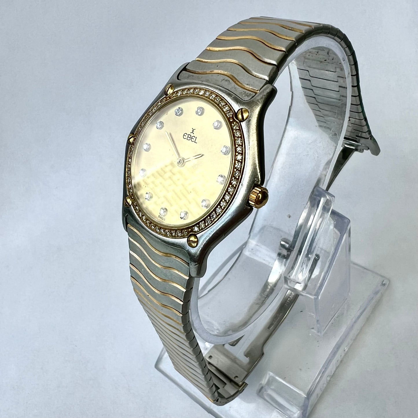 EBEL WAVE Quartz 33mm 2 Tone Diamond Watch