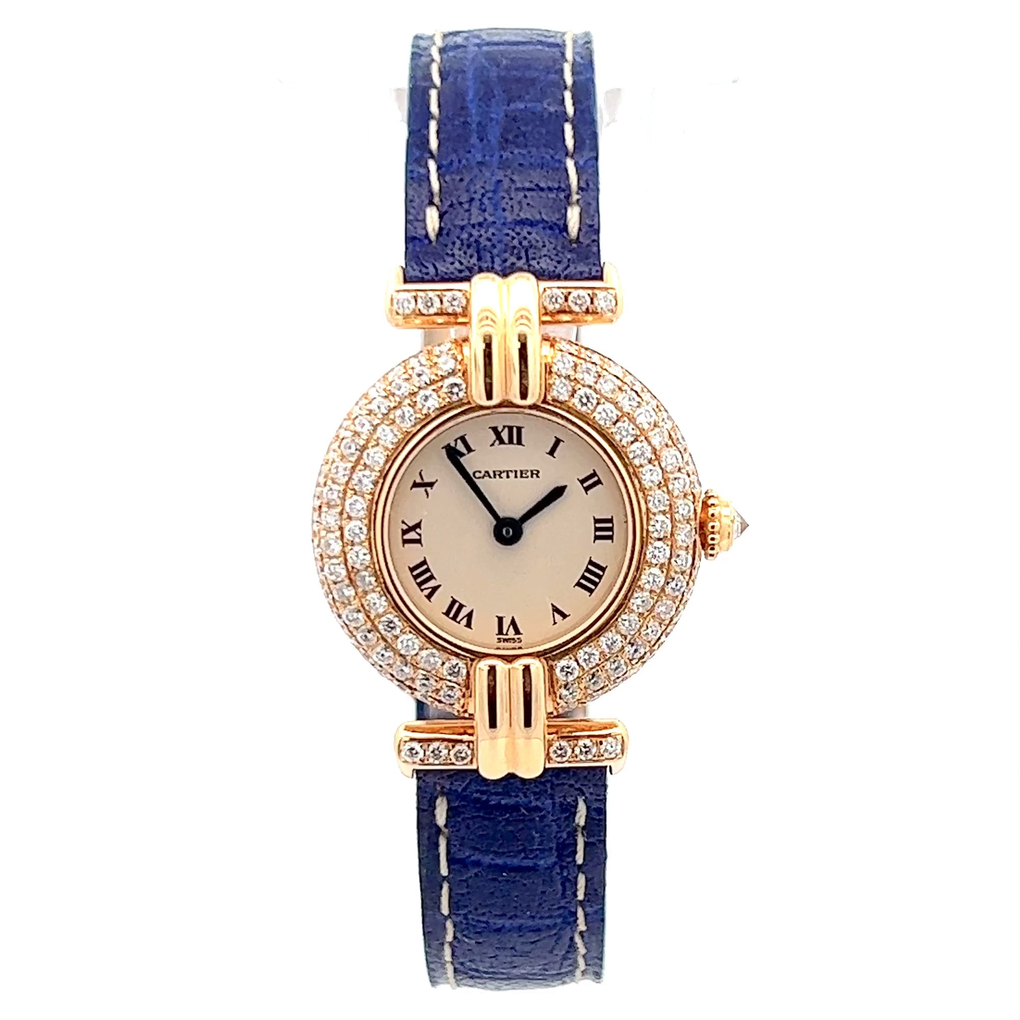 CARTIER COLISEE Quartz 24mm 18K Yellow Gold 1.67TCW Diamond Watch