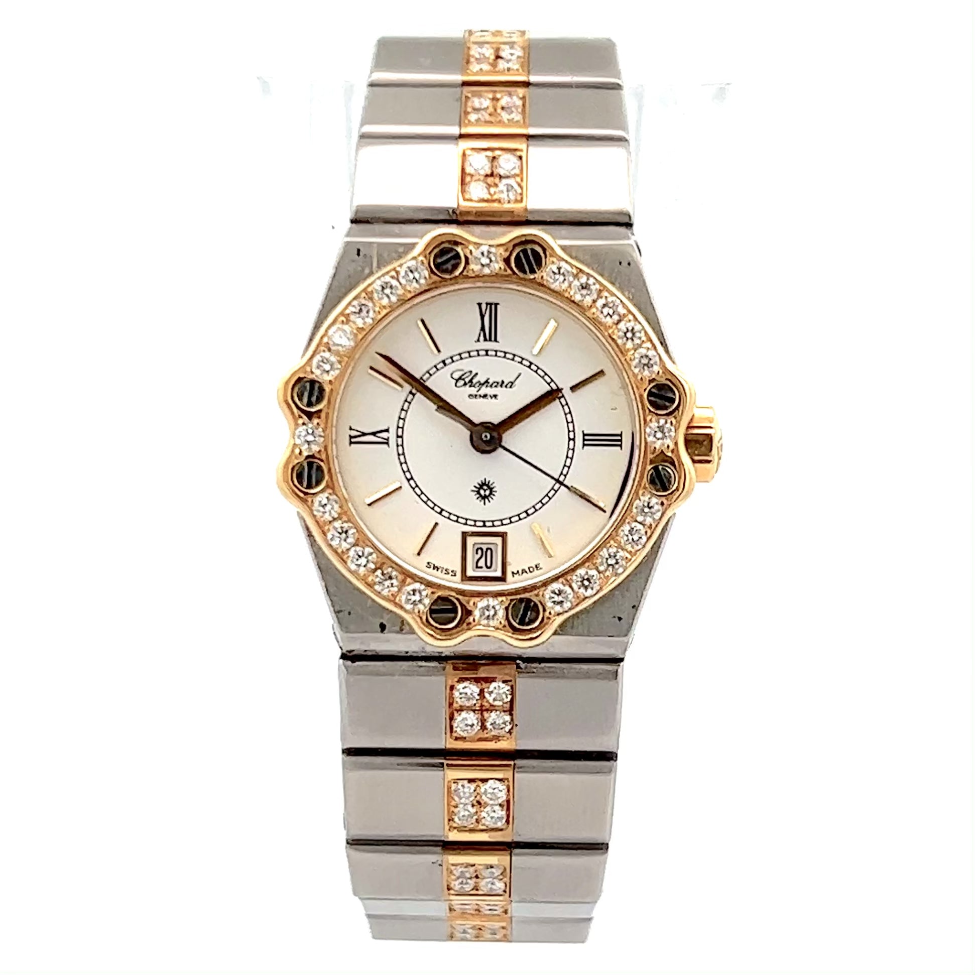 CHOPARD ST. MORITZ Quartz 24mm 2 Tone 1.41TCW Diamond