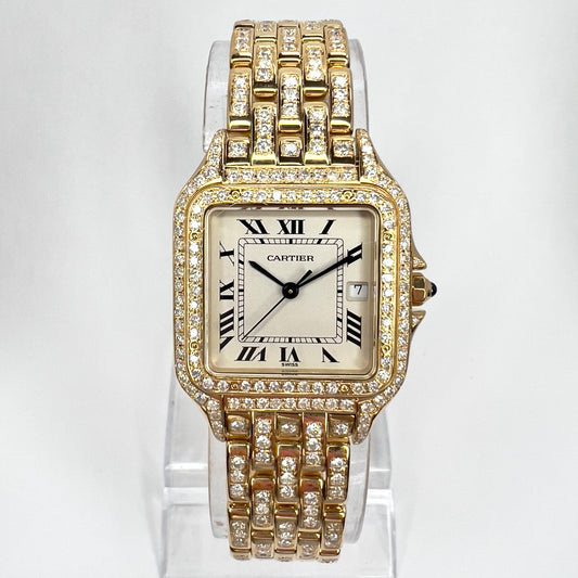 CARTIER PANTHERE 27mm Quartz 18K Yellow Gold 6.1TCW Diamond Watch