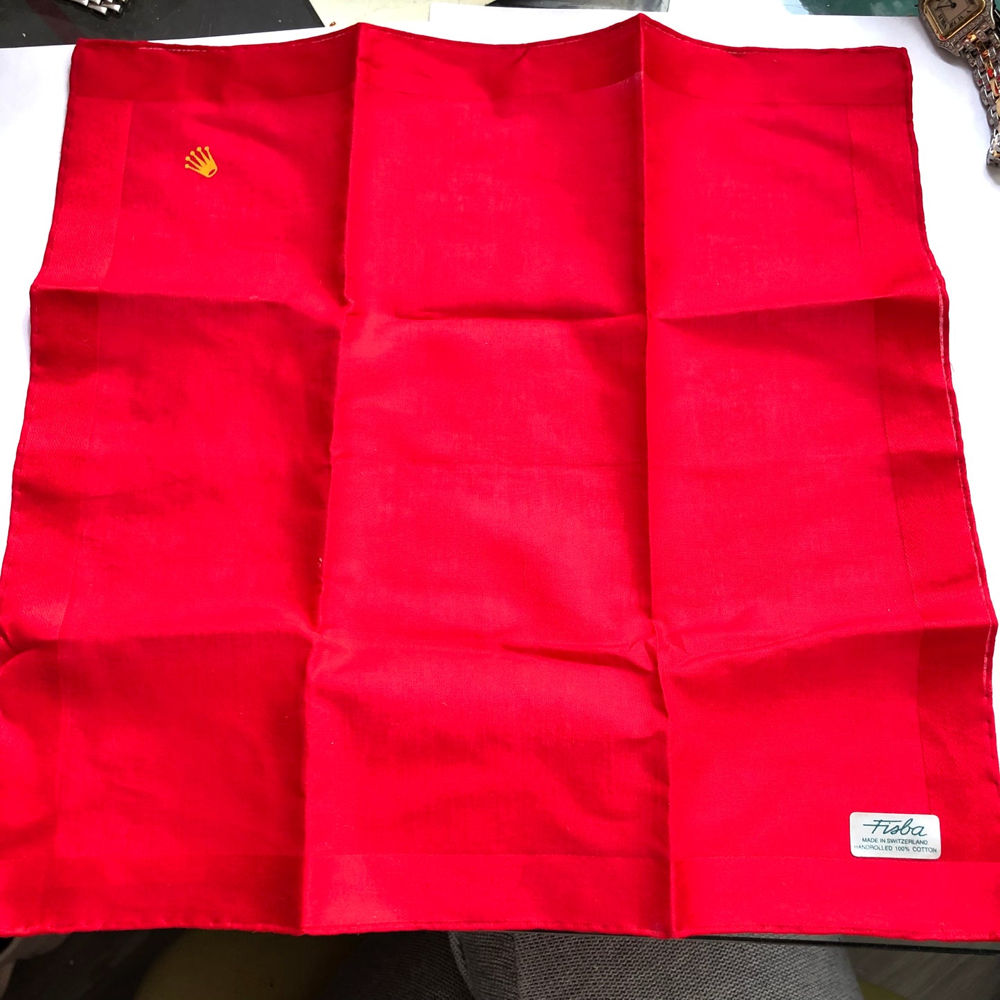 NEW Red ROLEX Pocket Handkerchief Squire 12x12 inches