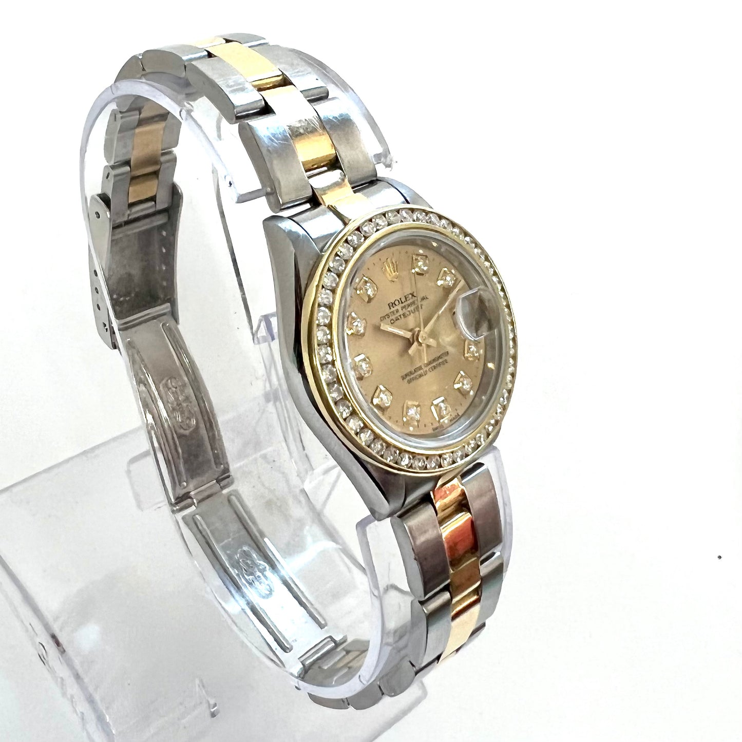 ROLEX Oyster Perpetual DATEJUST Automatic 28mm 2 Tone Diamond Watch