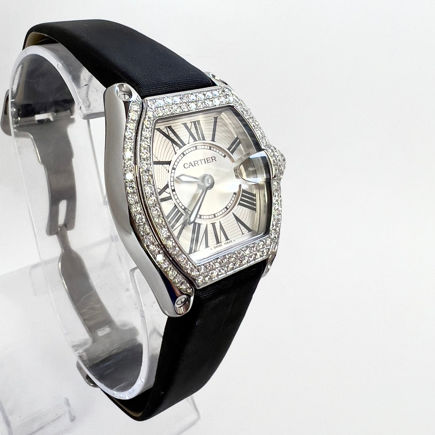 CARTIER ROADSTER Quartz Steel 31mm 1.15TCW DIAMOND Watch