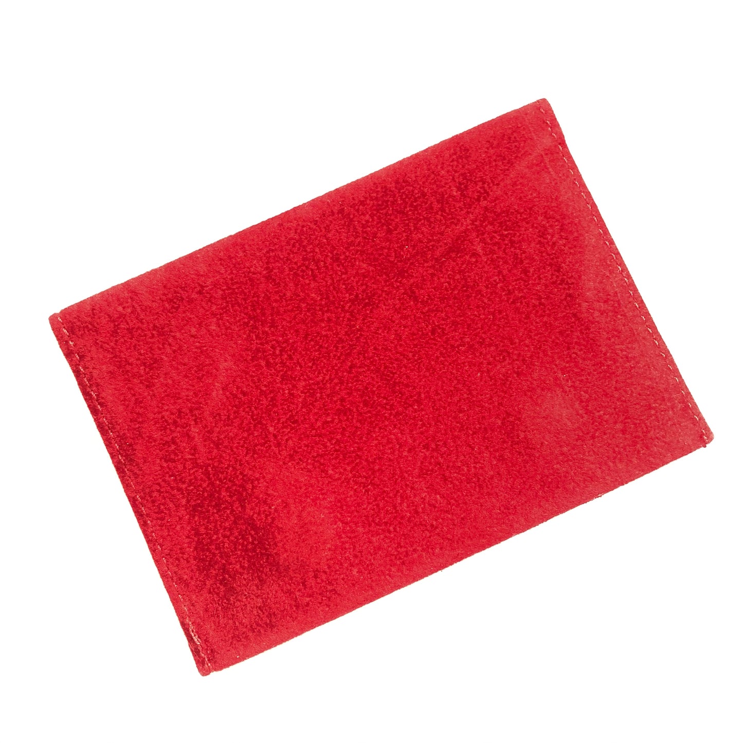 CARTIER Red Faux Suede Jewelry Pouch 4.35 x 3.25 inches