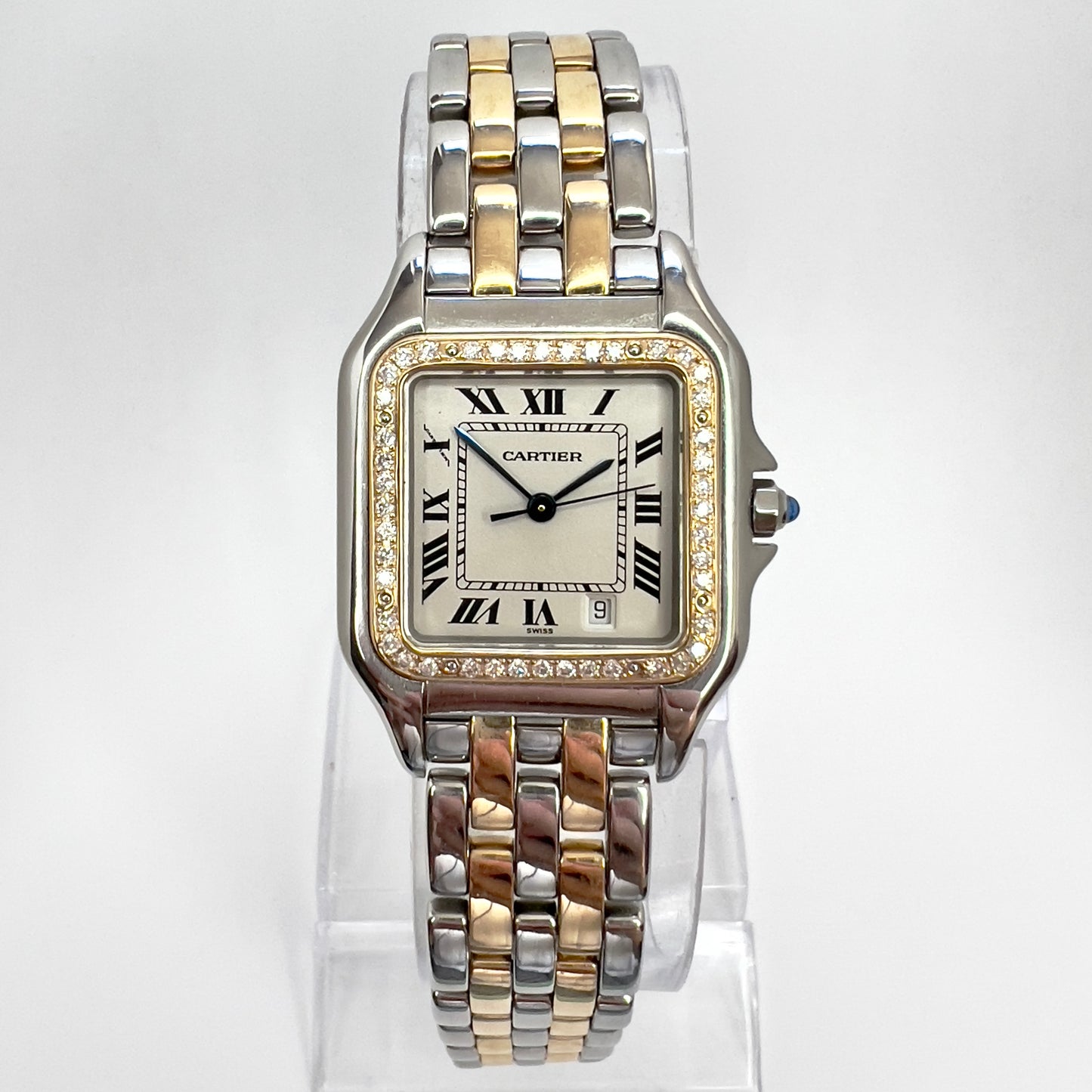 CARTIER PANTHERE Quartz 27mm 2 Row Gold 0.48TCW DIAMOND Watch
