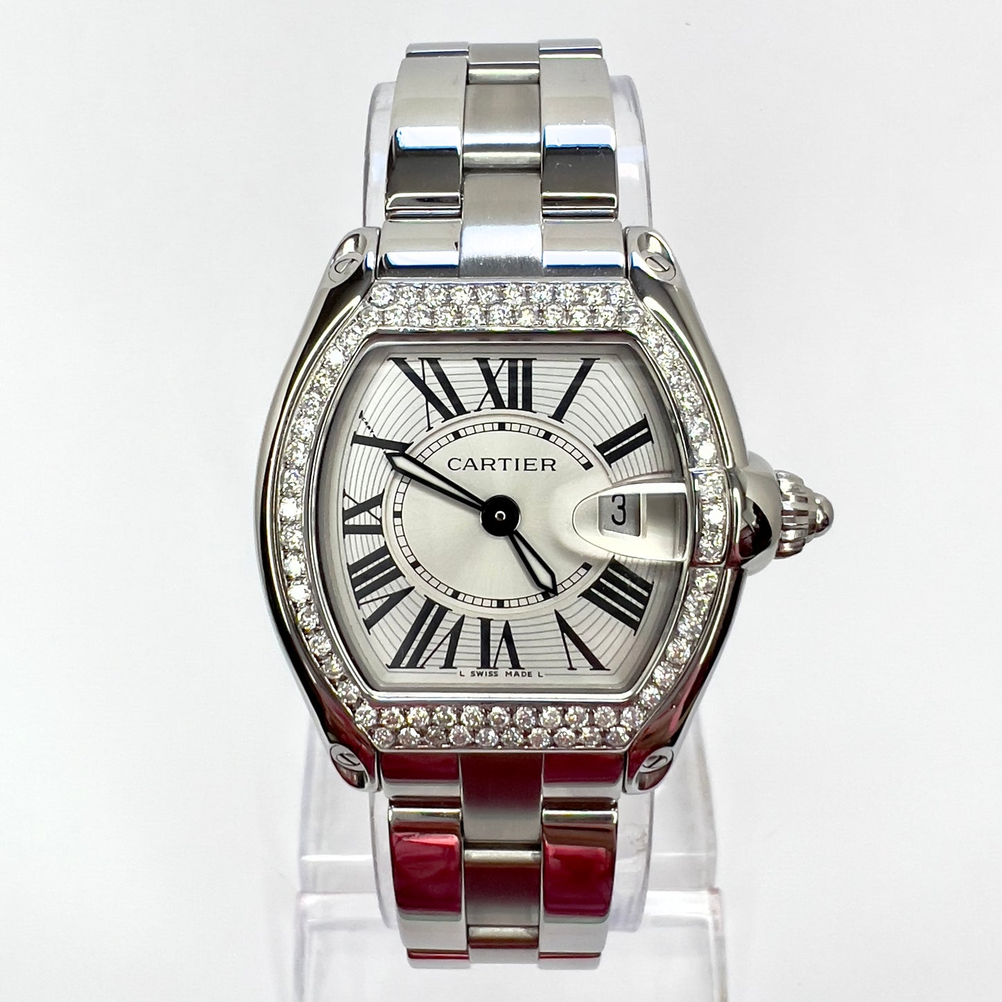 CARTIER ROADSTER Quartz 31mm Steel 0.75TCW DIAMOND Watch