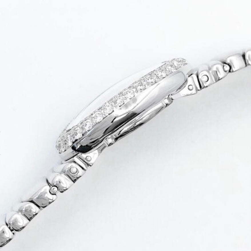 CARTIER BAIGNOIRE Mini 18K White Gold ~1.07TCW Diamond Watch
