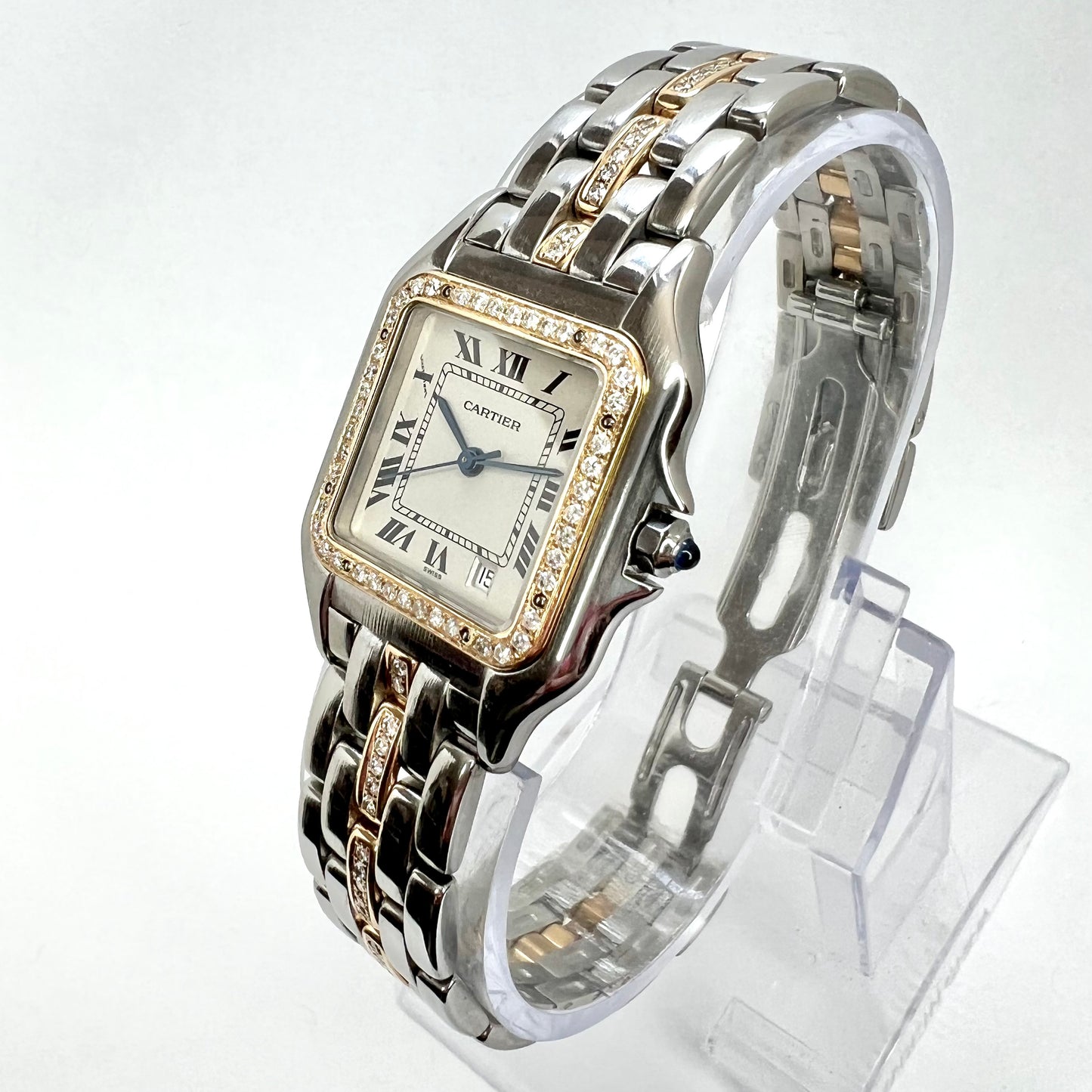 CARTIER PANTHÉRE Quartz 27mm 1Row Gold 0.78TCW Diamond Watch