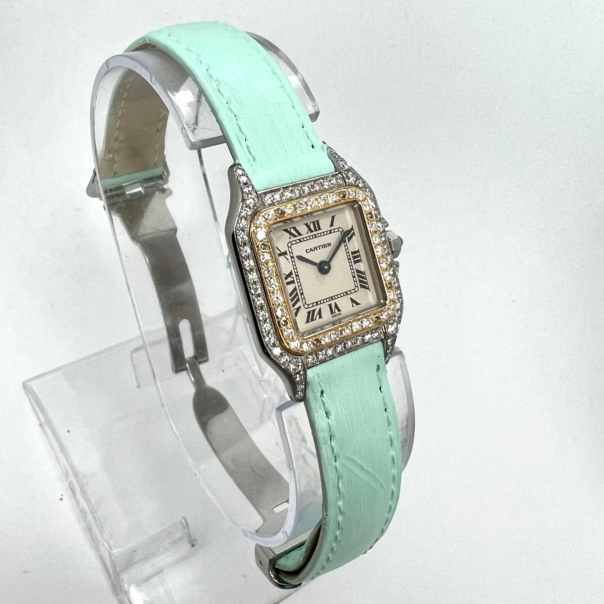 CARTIER PANTHERE 23mm Quartz 2 Tone 0.87TCW DIAMOND Watch