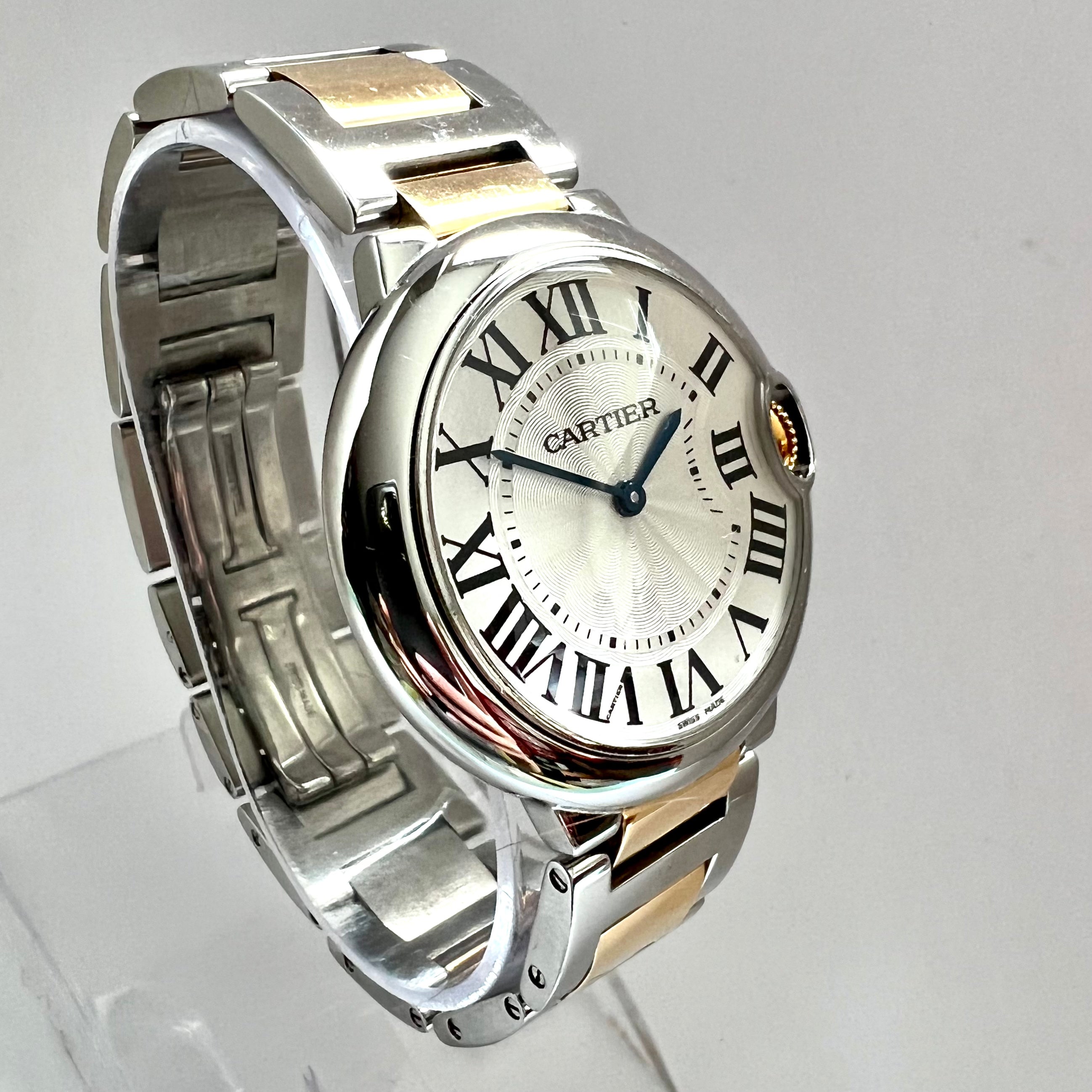 CARTIER BALLON BLEU 36mm Quartz 2 Tone Watch NATILUXIA