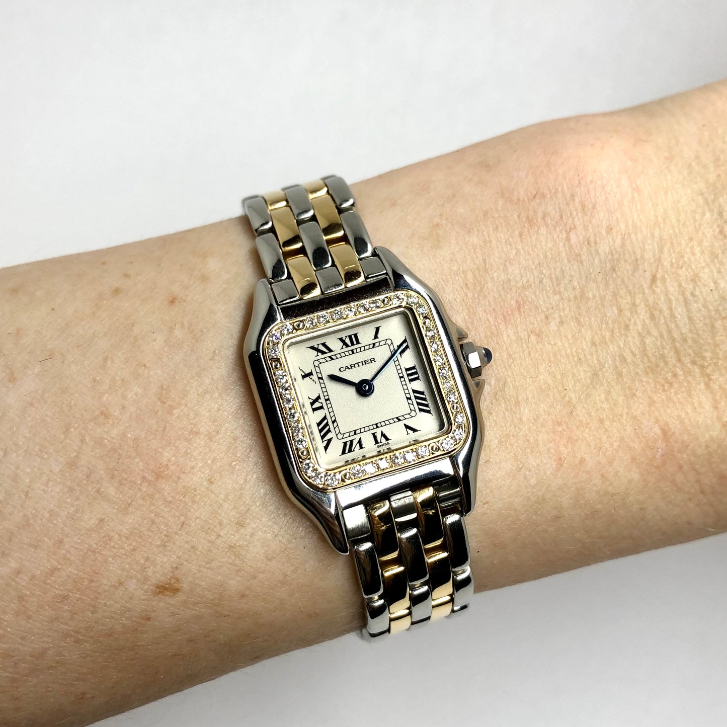 CARTIER PANTHÉRE Quartz 23mm 2 Row Gold 0.33TCW Diamond Watch