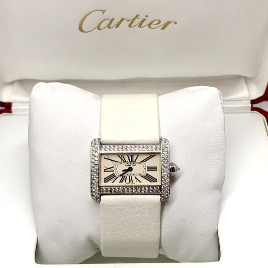 CARTIER DIVAN Quartz 31mm Steel 1.49TCW DIAMOND Watch