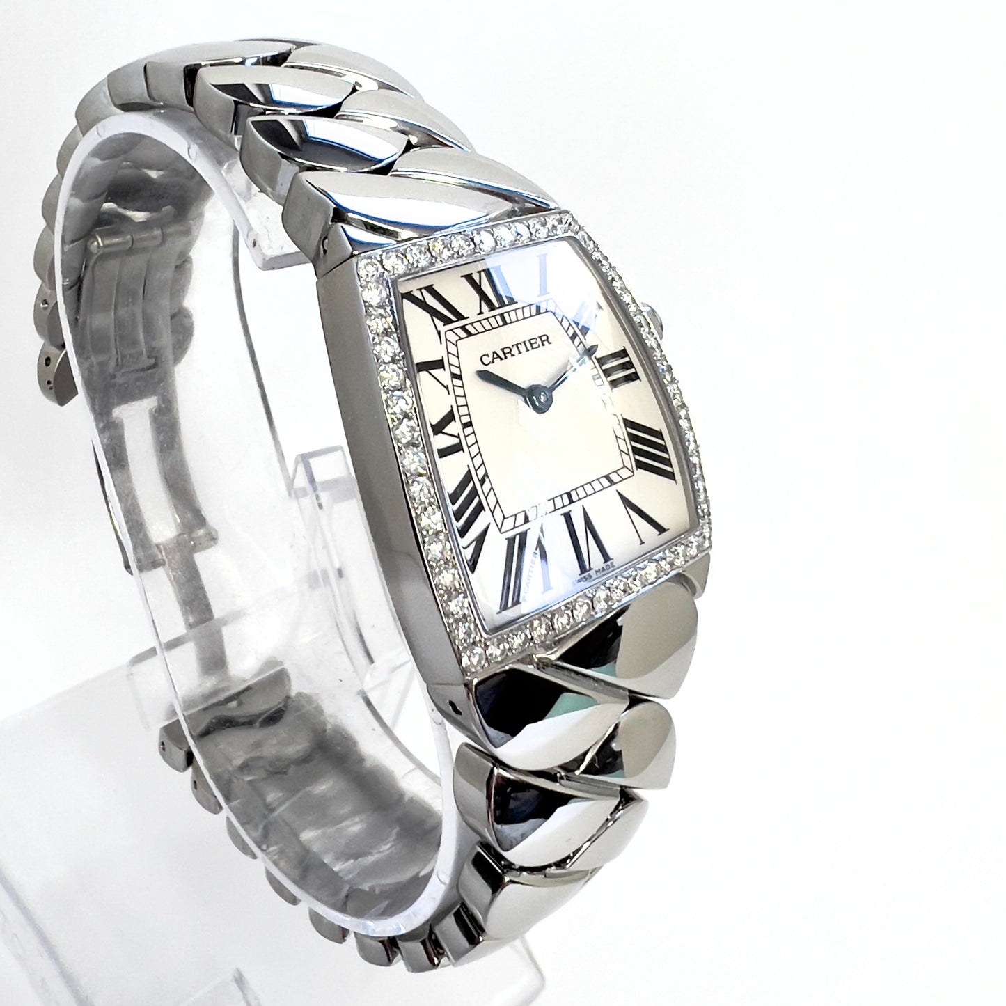 CARTIER LA DONA Quartz 28mm Steel ~1.5TCW Diamond Watch