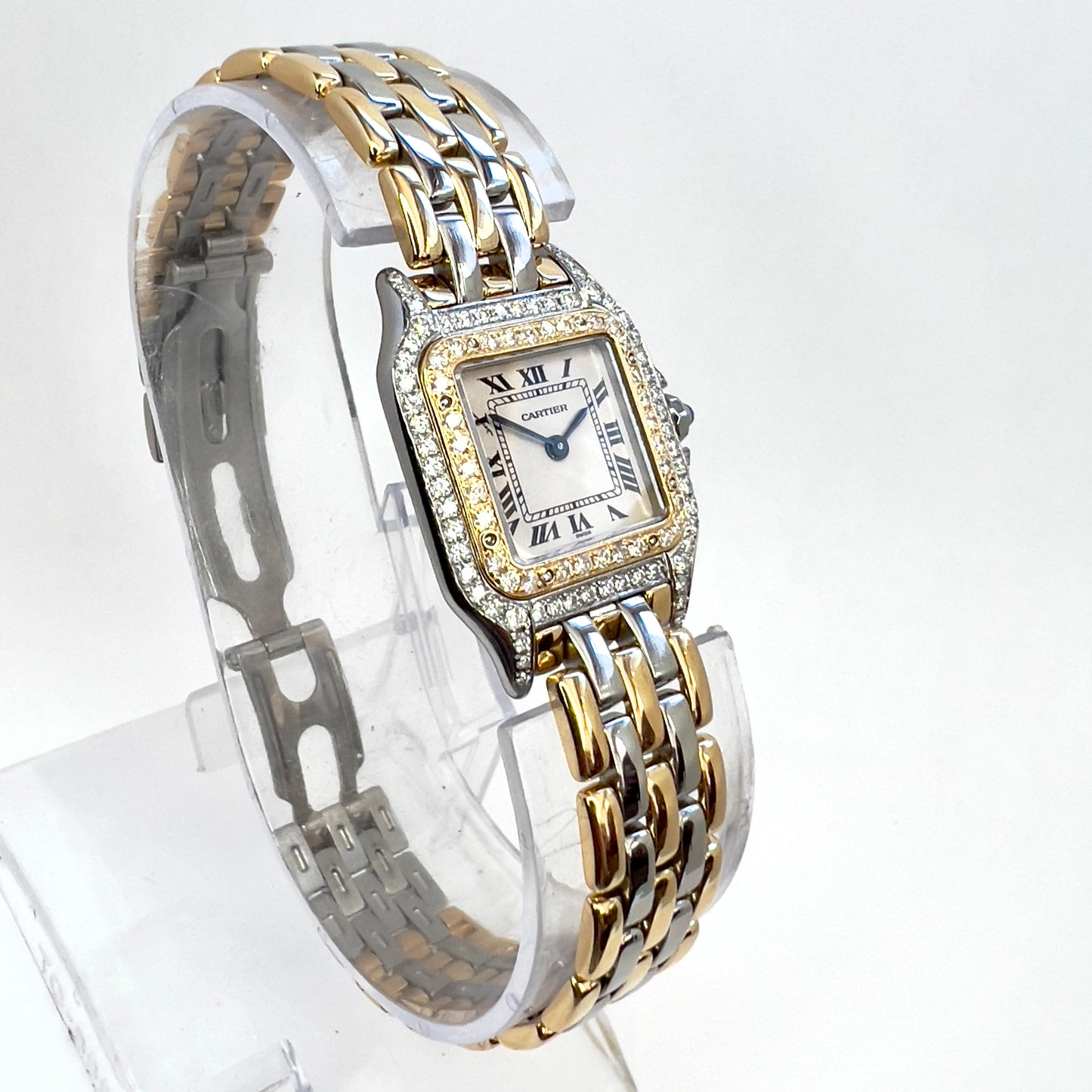 CARTIER PANTHERE Quartz 23mm 3 Row Gold 0.87TCW DIAMOND Watch