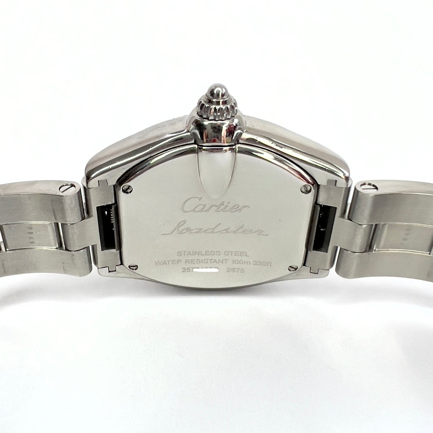 CARTIER ROADSTER Quartz 31mm Steel 2.2TCW Diamond Watch