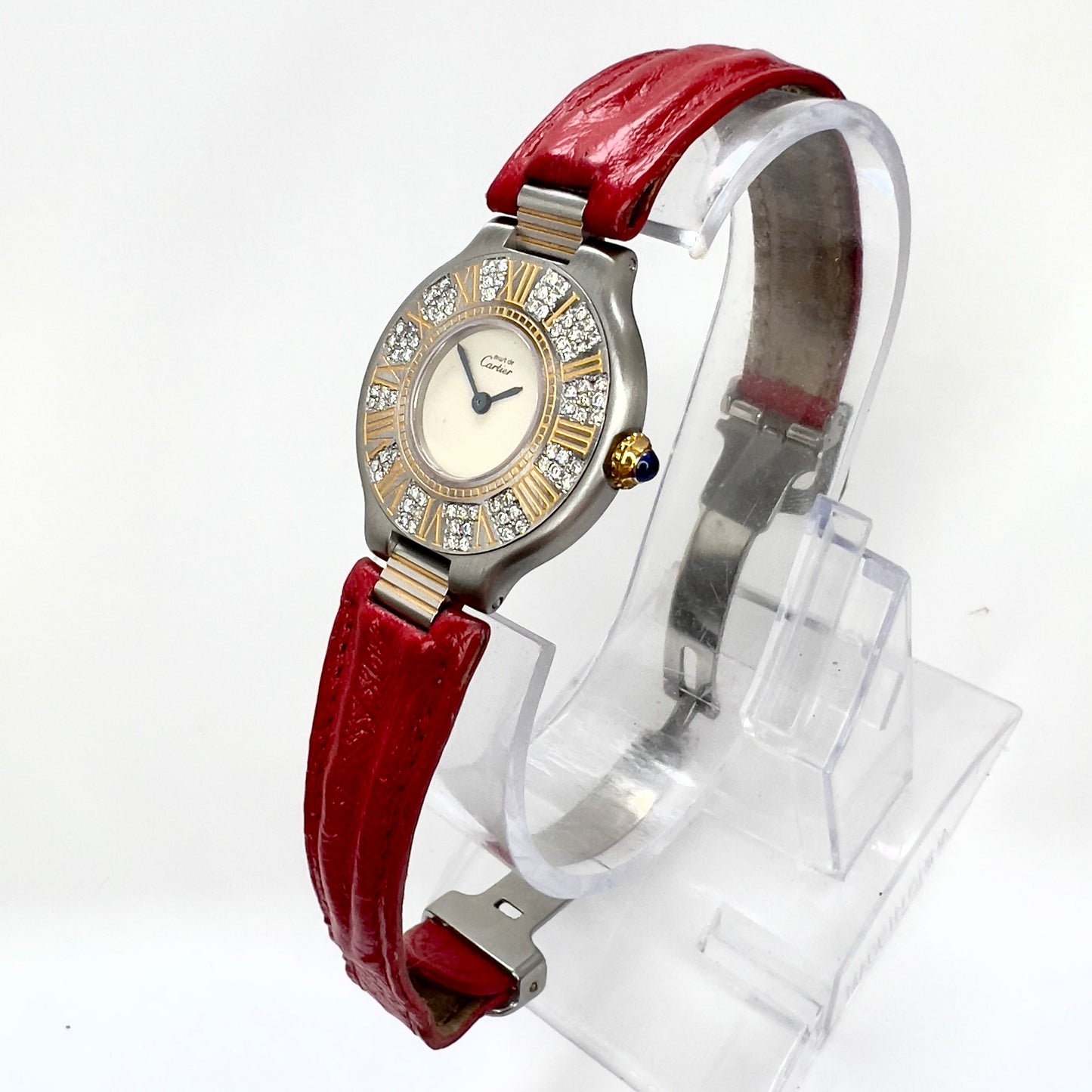 CARTIER MUST 21 Quartz 28mm 0.41TCW Diamond Watch