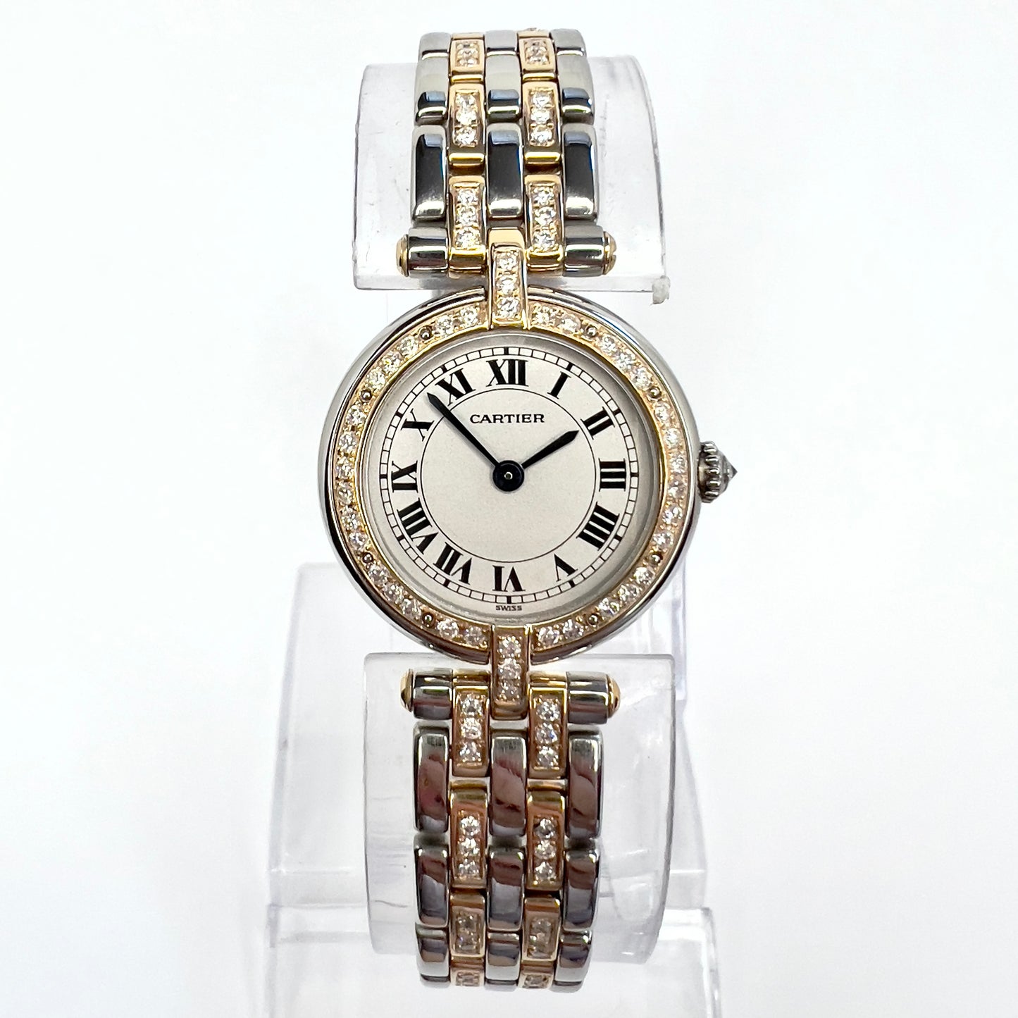 CARTIER PANTHERE VENDOME 24mm 2 Row Gold 0.80TCW Diamond Watch