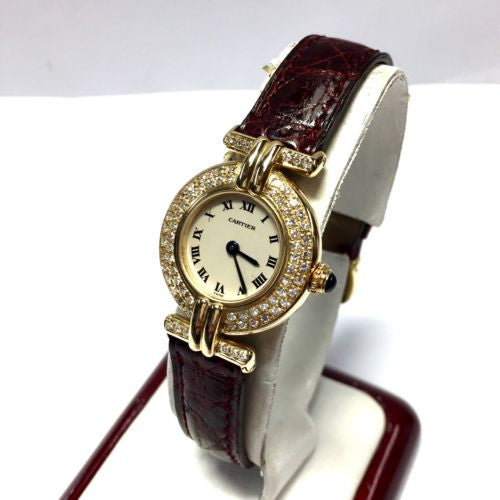 CARTIER COLISÉE Quartz 18K Yellow Gold 24mm Diamond Watch