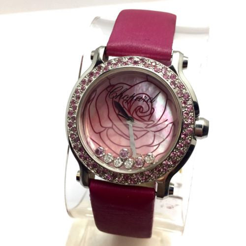 CHOPARD LA VIE EN ROSE Limited Edition 500 Quartz 36mm Steel DIAMOND Watch