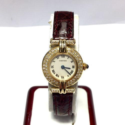 CARTIER COLISÉE Quartz 18K Yellow Gold 24mm Diamond Watch