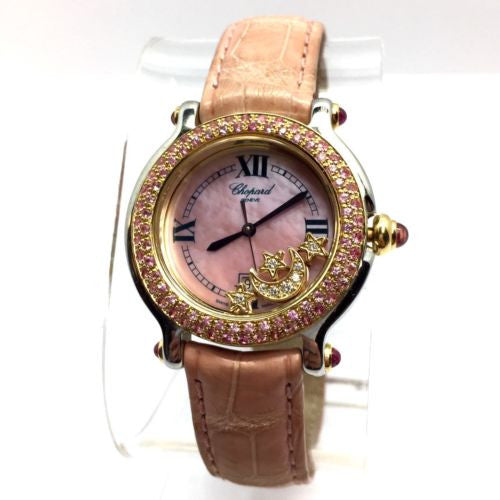 CHOPARD HAPPY SPORT Quartz 26mm Diamonds & Pink Sapphires Watch