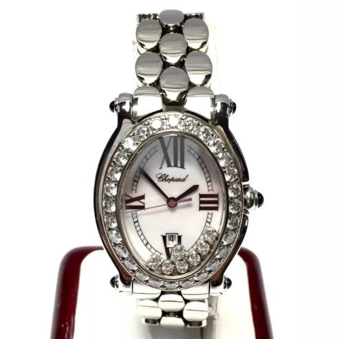 CHOPARD HAPPY SPORT Quartz 30mm Steel 7 Floating DIAMONDS Watch