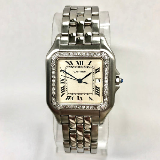 CARTIER PANTHÉRE 29mm Steel 0.55TCW Diamond Watch