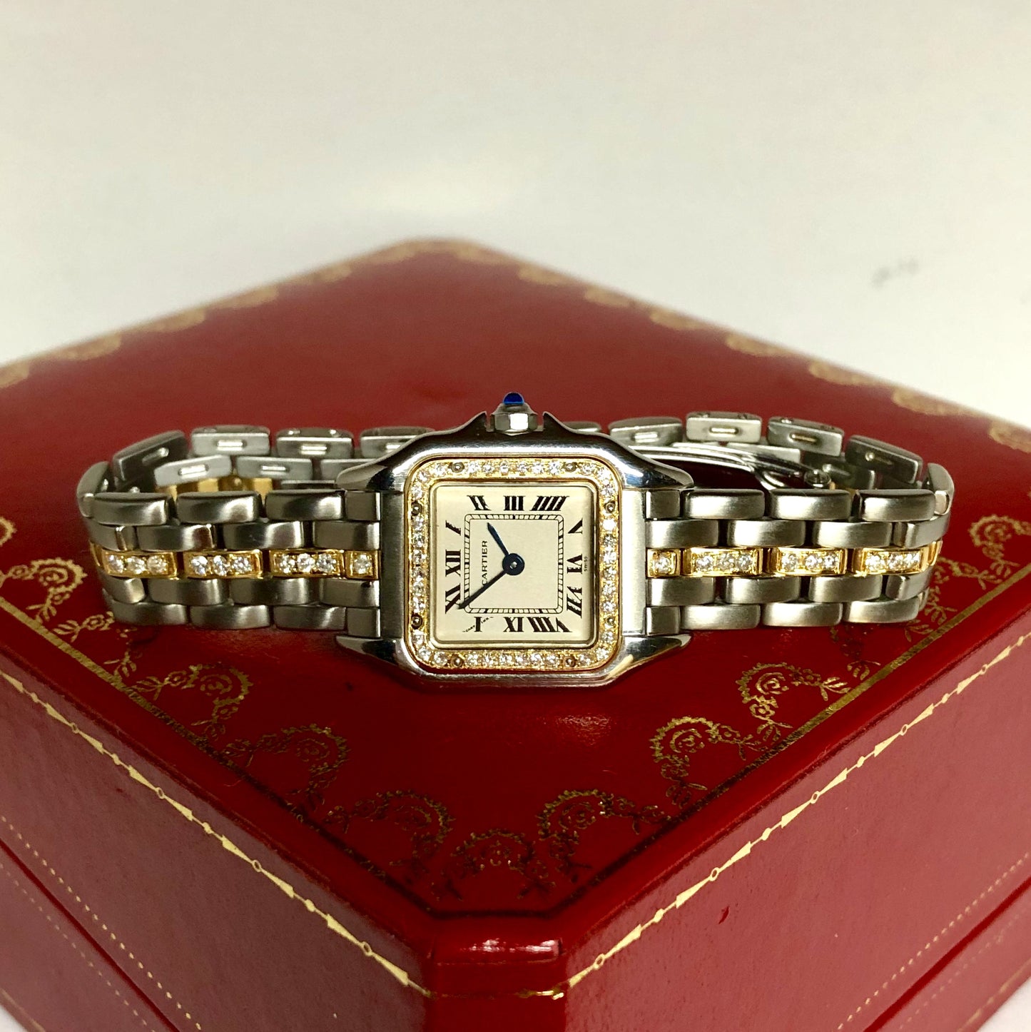 CARTIER PANTHERE Quartz 23mm 1 Row Gold 0.69TCW Diamond Watch