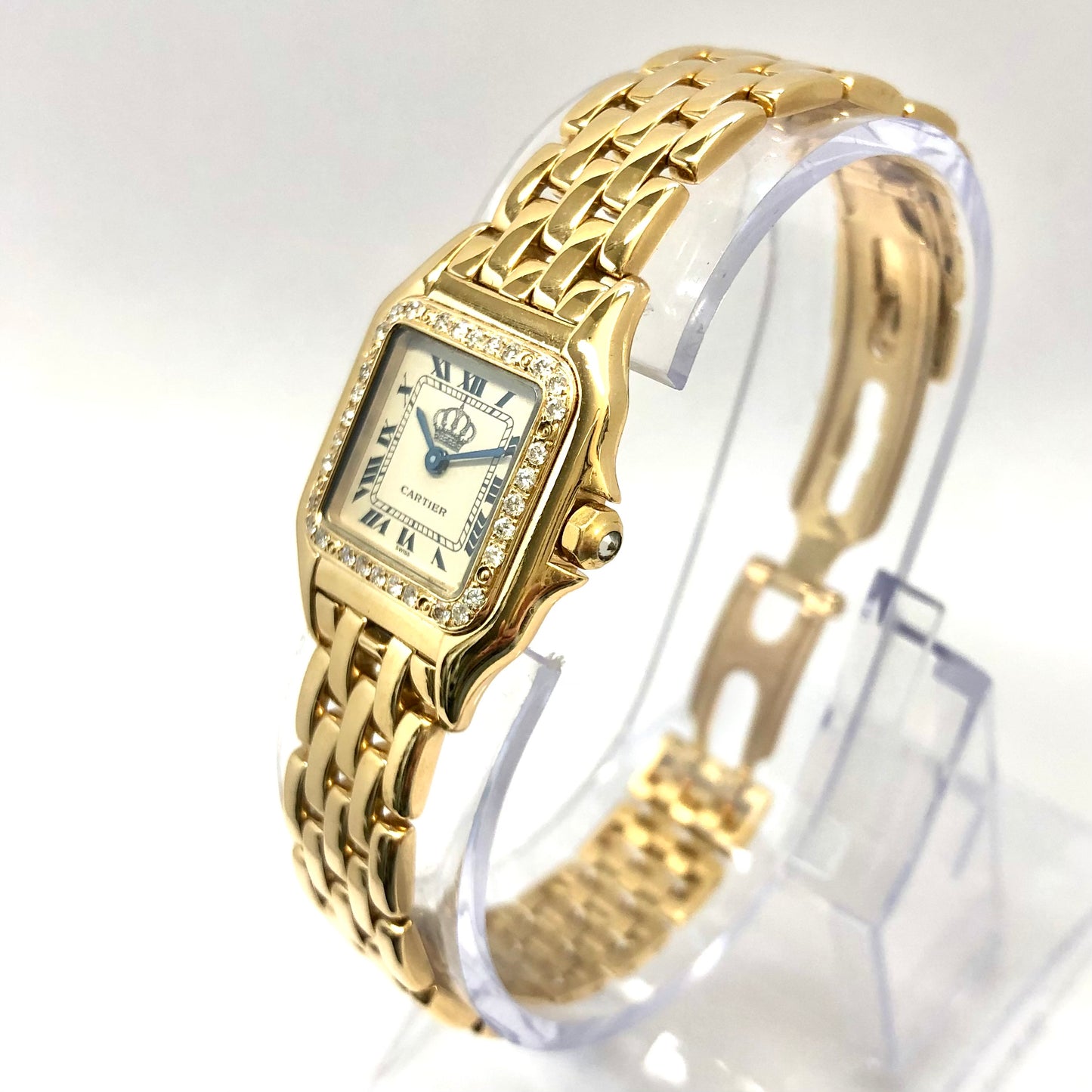 CARTIER PANTHERE Quartz 23mm 18K Yellow Gold ~0.4TCW DIAMOND Watch Anniversary Dial