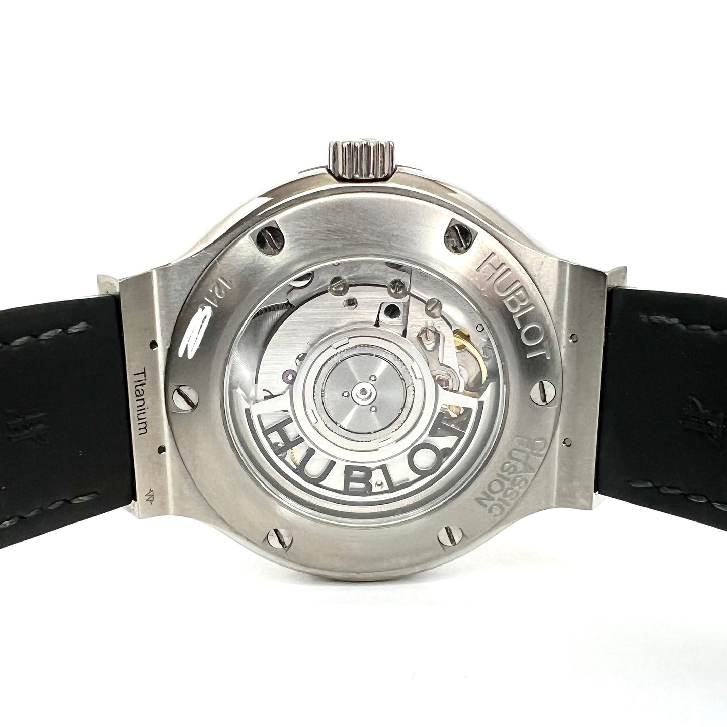 HUBLOT CLASSIC FUSION 38mm Automatic Titanium 1.83TCW Diamond Watch SKELETON Backcase