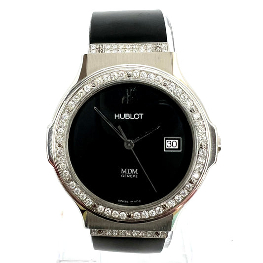 HUBLOT MDM 1523, 36mm Quartz Steel 1.10TCW DIAMOND Watch