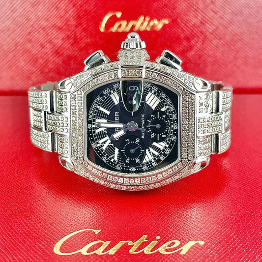 CARTIER ROADSTER 2618 Automatic 42mm ~10TCW DIAMOND Watch