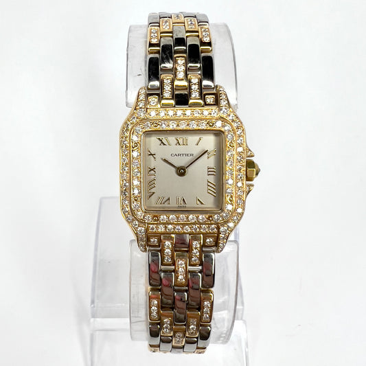 CARTIER PANTHERE Limited Edition Quart 23mm 2 Tone 1.96TCW Diamond Watch