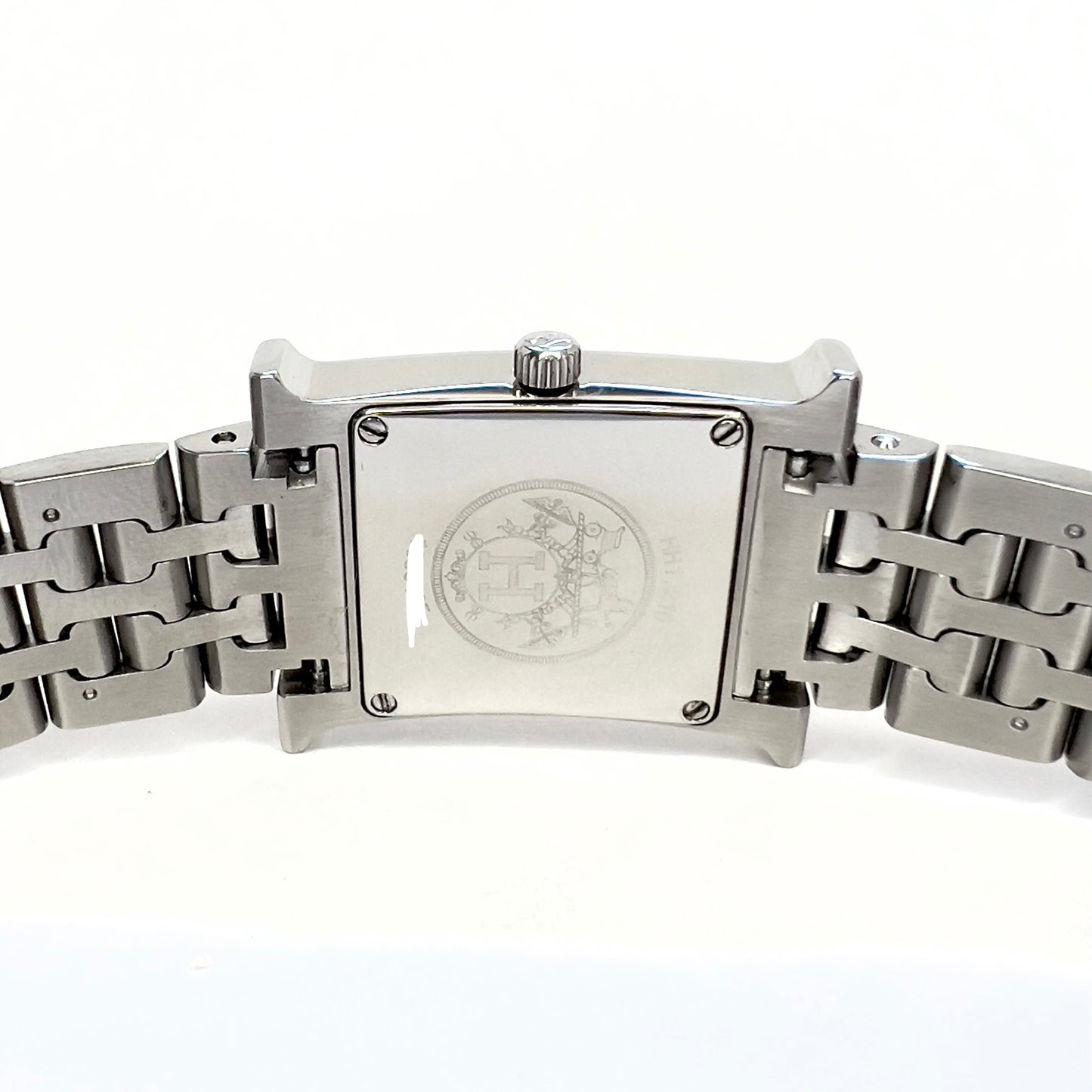 HERMÈS HEURE H Quartz 25mm Steel 1.8TCW DIAMOND Watch