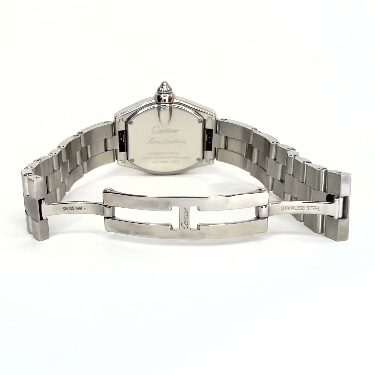 CARTIER ROADSTER Quartz 31mm Steel 2.2TCW Diamond Watch